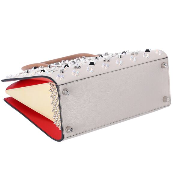 Christian Louboutin Paloma Studded Medium Handbag White Leather - Picture 4 of 8
